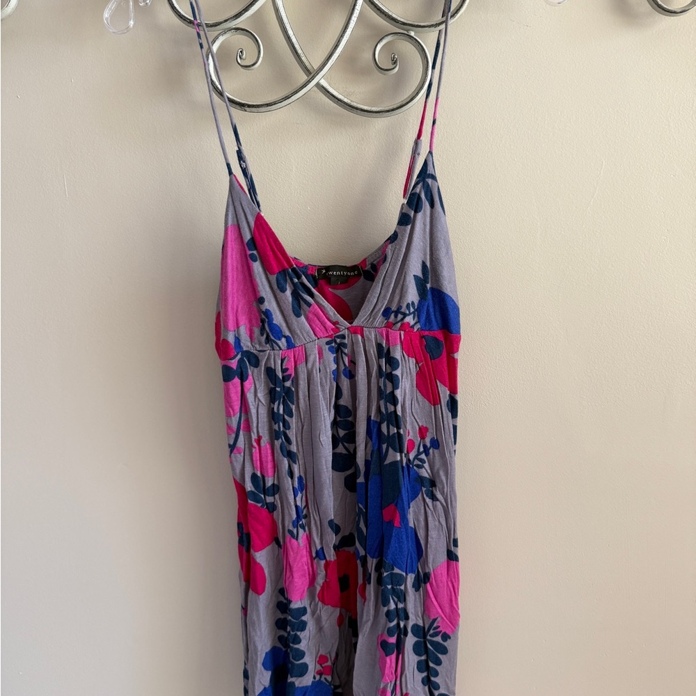 Forever 21 Pink and Blue Floral Mini Dress